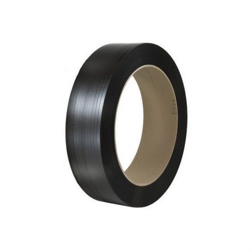 &#034;polypropylene strapping h&amp; grade embossed 8&#034;&#034;x8&#034;&#034; core 5/8&#034;&#034;x6000&#039; black 1/coil for sale