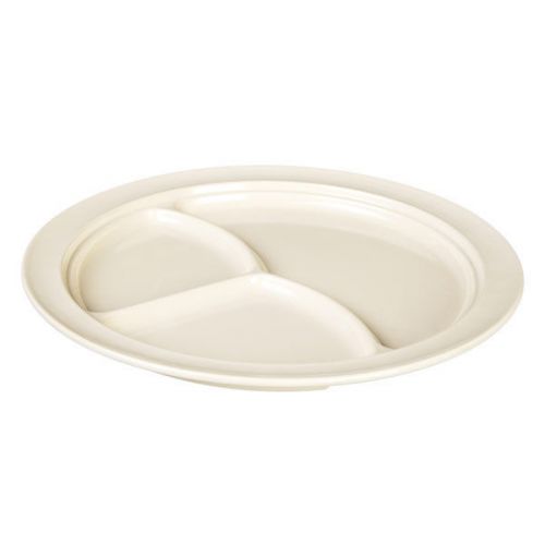 Thunder group 1 dz nustone tan 10-1/4&#034; melamine 3 compartment plate nsf - ns703t for sale