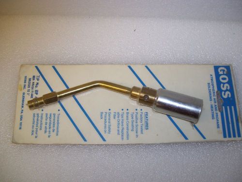 Nos Goss BP-4 MED BRUSH Flame Air-Propane Solders to 3&#034; Torch Tip