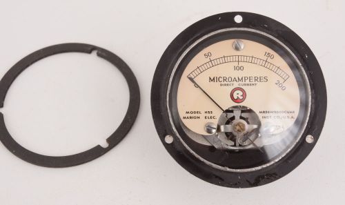 Marion Instrument MicroAmperes Gauge DC Direct Current HS2 Convexed Steampunk