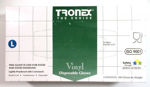Tronex Vinyl  Lightly Powered Food Gloves 8220-30 Size Large 5 Boxes 100