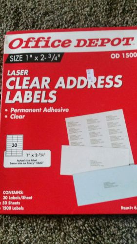 Laser Clear address labels