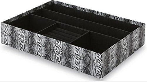 Mock Croc Jewelry Tray - Snakeskin Finish 5 CompartmentS