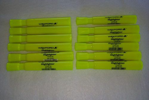 12 Highlighters Wexford Yellow Chisel Tip