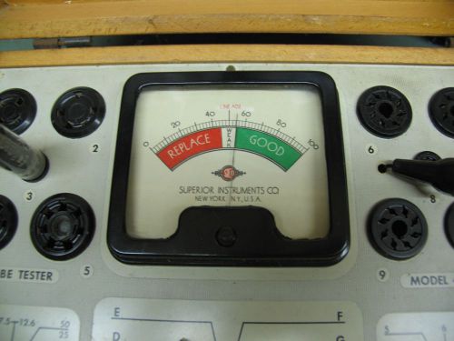 SUPERIOR INSTRUMENTS CO. MODEL 450 TUBE TESTER IN WOOD BOX/ Working with Manuals