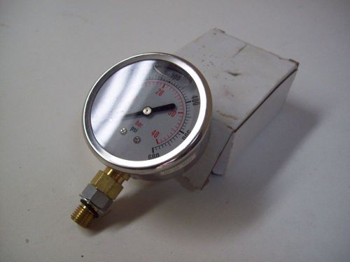 DYNAMIC FLUID COMPONENTS CF1P-040A-SAE LIQUID FILLED GAUGE 600PSI- FREE SHIPPING