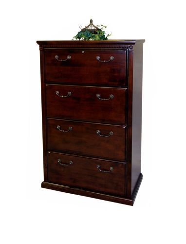 Four drawer wooden office file cabinet for sale