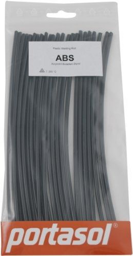 Portasol ABS Black 8-Inch Plastic Welding Rod (Pack of 25)