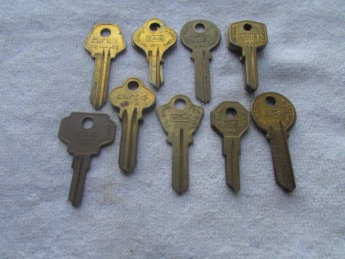 Lot of 16 Curtis Key Blanks List of Key Blank Numbers in Description