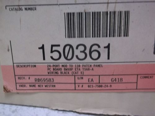 THOMAS &amp; BETTS 150361 24 PORT MODULE TO 110 PATCH PANEL *NEW IN A BOX*