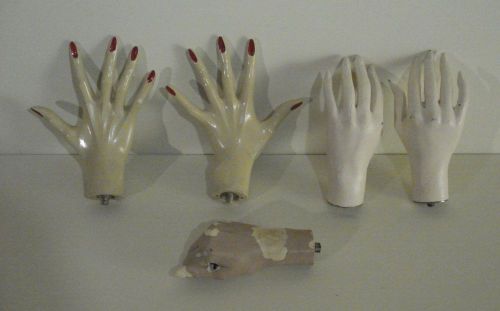 5 Vintage Mannequin Hands