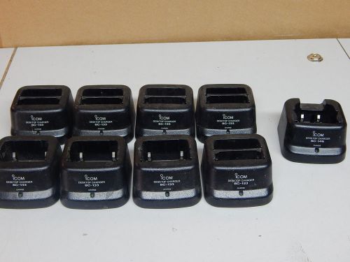 Lot of 9 icom charging bases bc-133 and bc-146 for sale