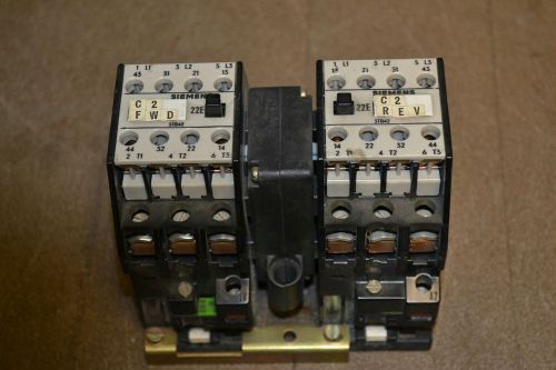 Siemens 3TD4210-OB Reversing Contactor, 110V Coil Voltage, 30A, 3TB4217-6E