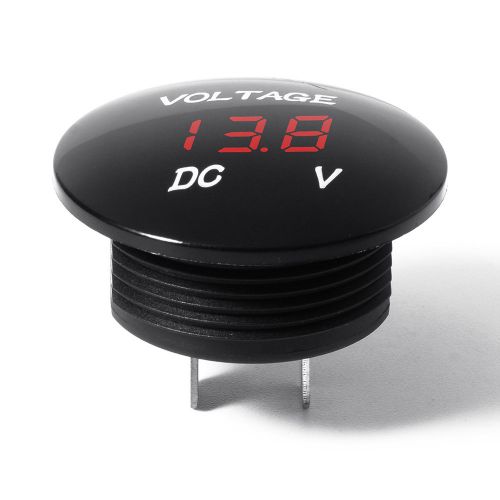 12V-24V Car Motorcycle LED Digital Display DC Voltmeter Socket Waterproof Meter