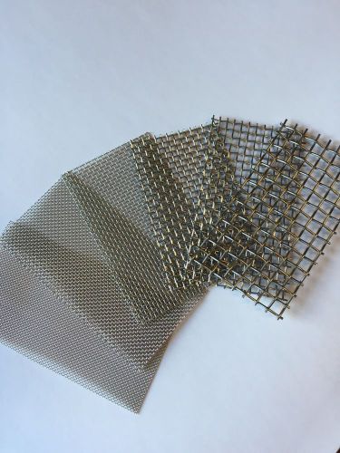 6pc. stainless steel 304 mesh #30,20,14,8,6,4 wire cloth screen 16&#034;x16&#034; for sale
