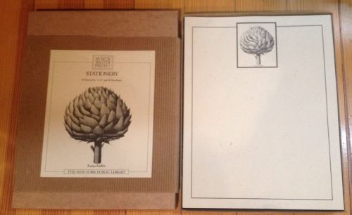 Museum master pieces stationery new york public library artichoke botanical for sale