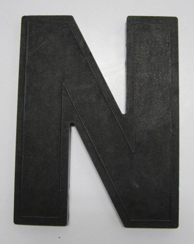 Vtg wagner sign letter &#034;n&#034; marquee display black plastic hanging industrial for sale