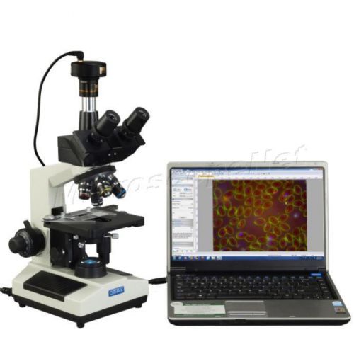 Trinocular led compound lab darkfield microscope 40x-2000x+1.3mp digital camera for sale