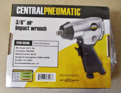 NEW Central Pneumatic 93296 3/8&#034; Compact Air Impact Wrench 90 PSI