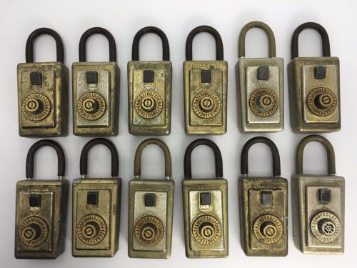 Lot of 12 GE Supra C Dial Style Security Combo Key Holder Lock Boxes Vintage