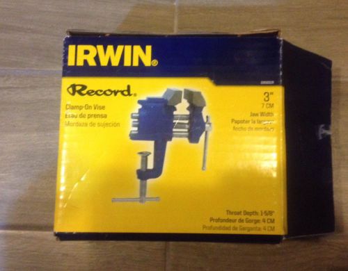 Irwin 3&#034; clamp on vise with magnetic jaw bumpers for sale