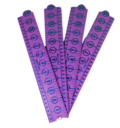 Lot of 4 Fiskars Purple Plastic 12&#034; All Purpose Ruler Extra Wide 2&#034;