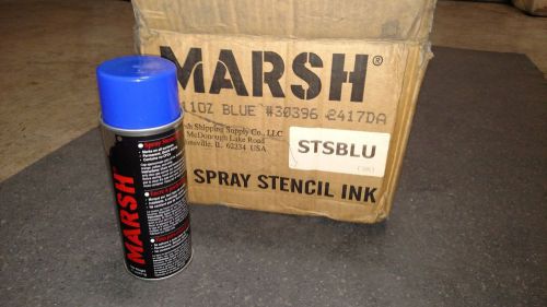 Marsh Blue Stencil Spray Ink, 11oz Can, 12 cans/Case, 4 Cases available