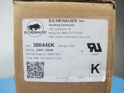Eichenauer Flanged Immersion Heating Element 240V 30KW - 300446K - For Steris