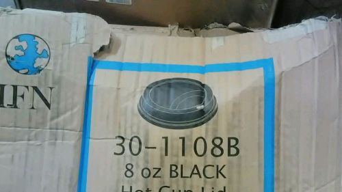 600 IFN 8 oz Coffee Cup Lids Black