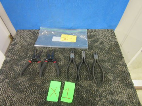 5 CRESCENT UTICA PRO AMERICA WIRE CUTTER STRIPPERS CRIMPING SPRING LOADED USED