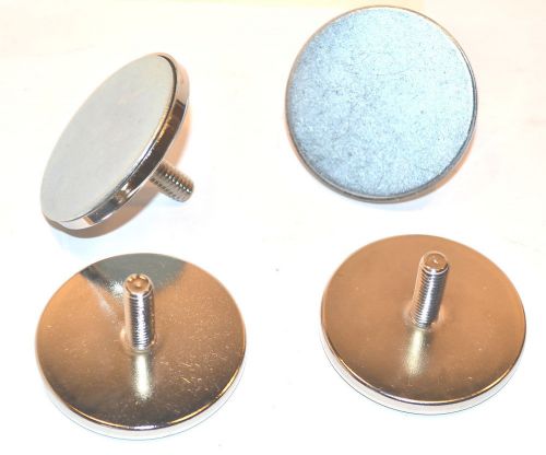 4 nos eclipse uk 2-1/4&#034;   ceramic shallow pot magnet c/w threaded stud #e694/msc for sale