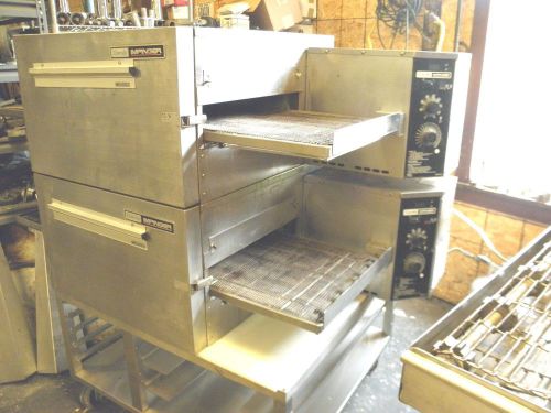 Lincoln 1116-000a double stack nat gas 18&#034; sandwich bread pizza conveyor oven for sale