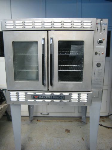 BAKERS PRIDE (X60) FULL SIZE CONVECTION OVEN ON STAND - GAS