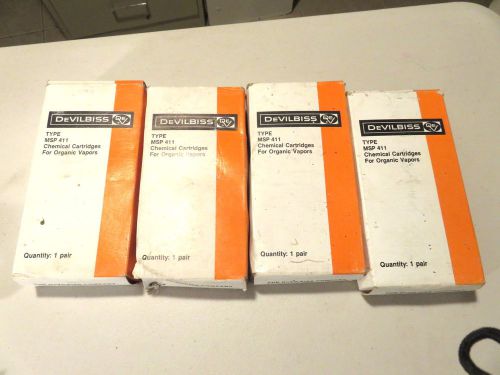 Lot of 8 DEVILBISS Type 411 Chemical Cartridges For Organic Vapors - 4 Packages