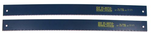 2 nos millers falls 21&#034; x1-3/4&#034; x.088&#034; 4t  blu-mol hs power hacksaw blade #1784m for sale