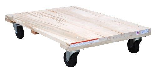Vestil hdos-2436-12 solid deck hardwood dolly with hard rubber casters, 1200 lbs for sale