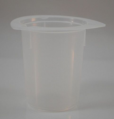 Disposable polypropylene tri-pour beaker: 100ml, 100/pk for sale