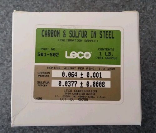 Leco Carbon and Sulfur in Steel Calibration Ring Standards Leco 501-502 NEW