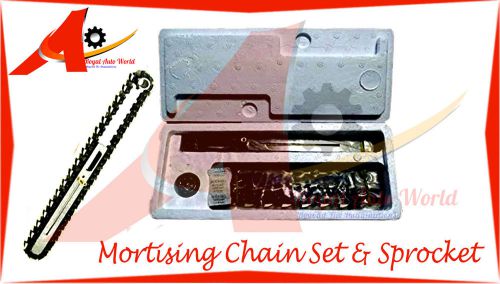 Mortising chain set &amp; sprocket width 17mm length 1.3/4 &amp; 36 links  high quality for sale