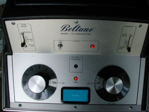 Beltone 119 Audiometer Air Only Current Calibrarion,$Compare ! Lid included