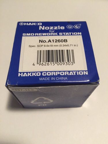 HAKKO A1260B SOP NOZZLE FOR 850, 852, AND 702 STATIONS, 18mm X 8.6mm, (NIB)