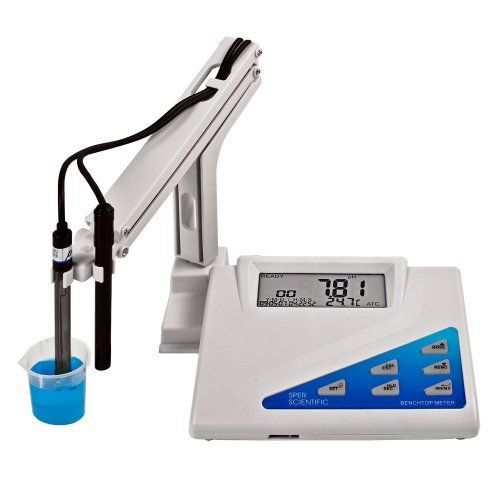 Sper Scientific LCD Display Benchtop pH-mV Meter, 0 to 14 pH Range, +/- 0.02 pH