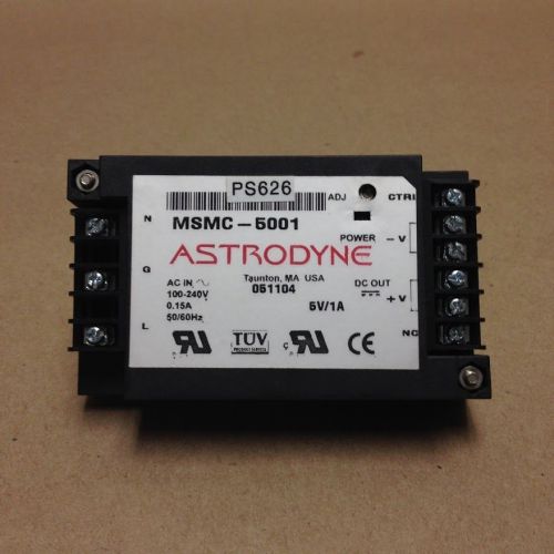 Astrodyne MSMC-5001 Power Supply Block 5V 1A 5 Watt, Din Rail Mount