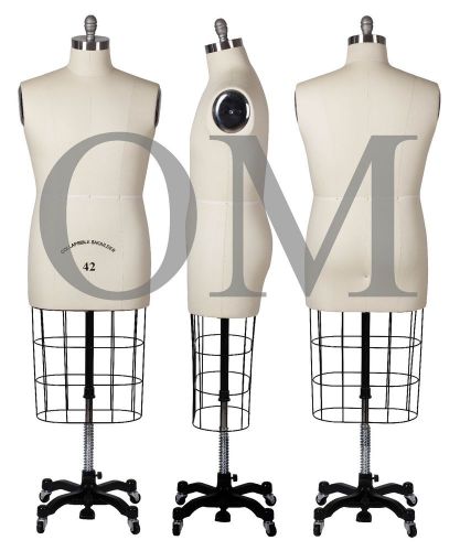 Male professional dress form mannequin collapsible shoulders (cs 42) for sale