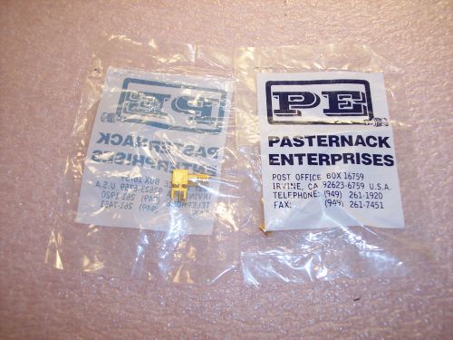 QTY (2) PE4118 PASTERNACK SMA R/A CONNECTOR GOLD