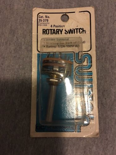 NOS Sealed In Original Package Rotary Switch 4 Position 1/2A-100V AC Made In Jap
