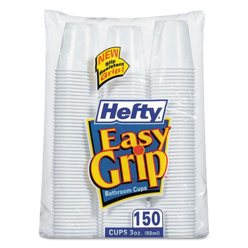 &#034;Easy Grip Disposable Plastic Bathroom Cups, 3oz, White, 150/pack&#034;