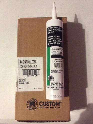 Custom Building Products Commercial #60 Charcoal 10.1 oz Silicone Caulk Box Of 6