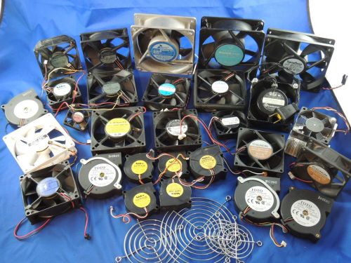 Huge lot of 28 assorted electronics equipment fans sunon panaflow fulltech imc++ for sale