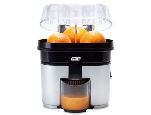 Dash Dual-Head Citrus Bar in Silver/Black Orange Fruit Squeezer Juicer + Slicer